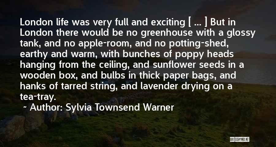 Sylvia Townsend Warner Quotes: London Life Was Very Full And Exciting [ ... ] But In London There Would Be No Greenhouse With A