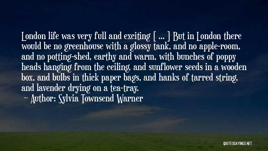 Sylvia Townsend Warner Quotes: London Life Was Very Full And Exciting [ ... ] But In London There Would Be No Greenhouse With A