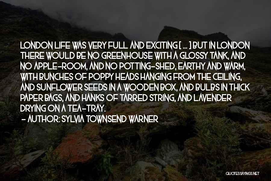 Sylvia Townsend Warner Quotes: London Life Was Very Full And Exciting [ ... ] But In London There Would Be No Greenhouse With A