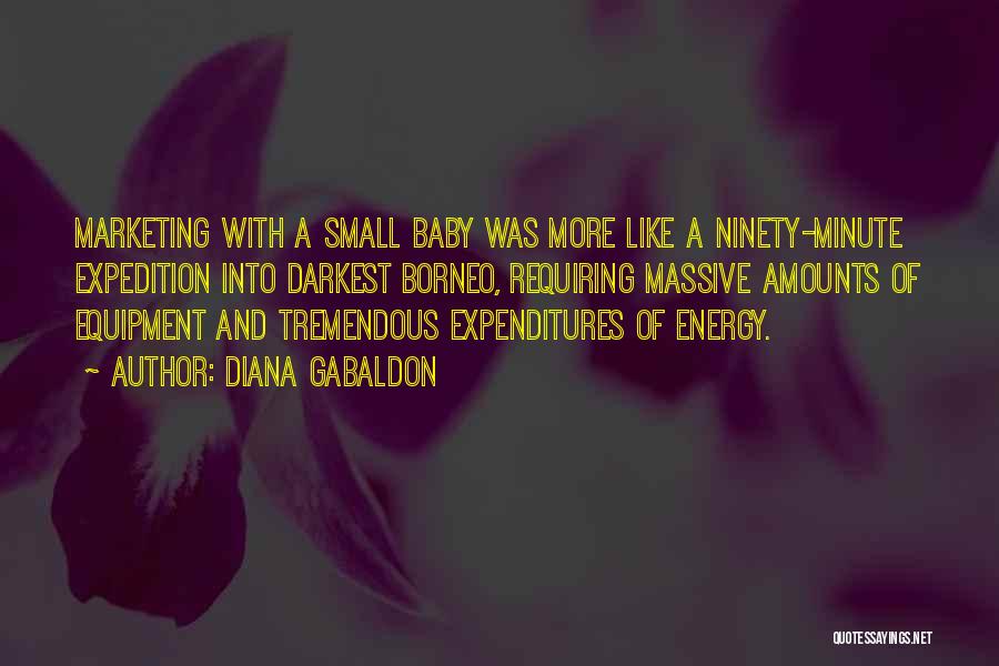 Diana Gabaldon Quotes: Marketing With A Small Baby Was More Like A Ninety-minute Expedition Into Darkest Borneo, Requiring Massive Amounts Of Equipment And