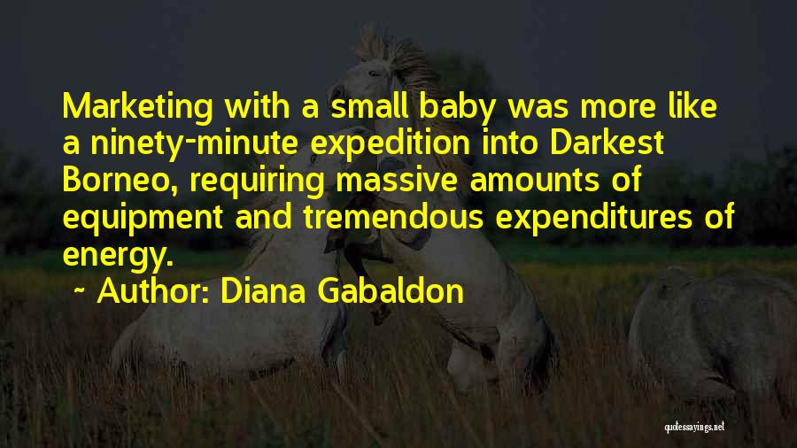 Diana Gabaldon Quotes: Marketing With A Small Baby Was More Like A Ninety-minute Expedition Into Darkest Borneo, Requiring Massive Amounts Of Equipment And