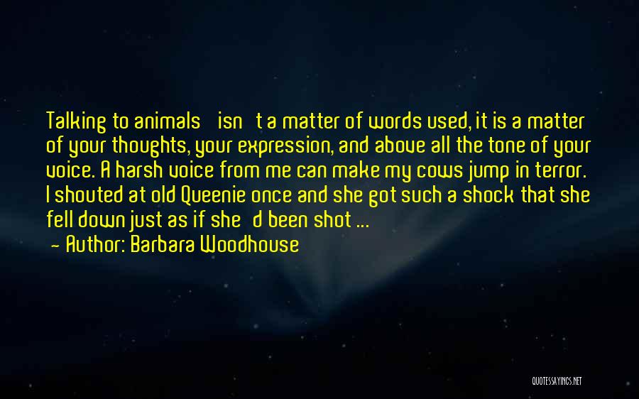 Barbara Woodhouse Quotes: Talking To Animals' Isn't A Matter Of Words Used, It Is A Matter Of Your Thoughts, Your Expression, And Above