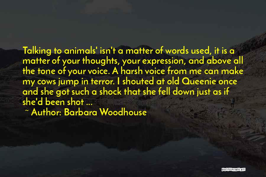 Barbara Woodhouse Quotes: Talking To Animals' Isn't A Matter Of Words Used, It Is A Matter Of Your Thoughts, Your Expression, And Above