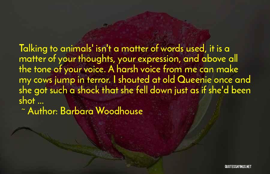 Barbara Woodhouse Quotes: Talking To Animals' Isn't A Matter Of Words Used, It Is A Matter Of Your Thoughts, Your Expression, And Above