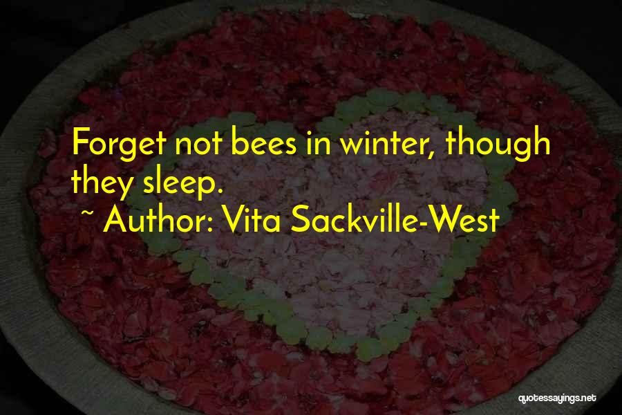 Vita Sackville-West Quotes: Forget Not Bees In Winter, Though They Sleep.