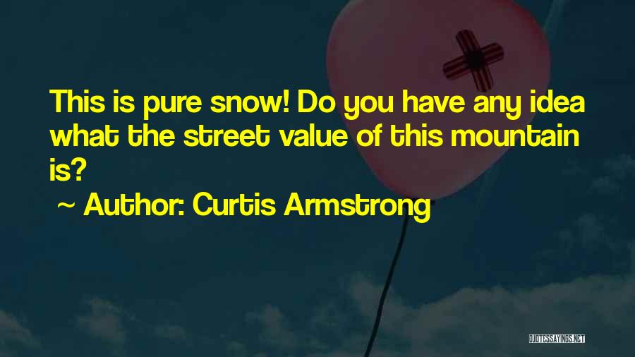 Curtis Armstrong Quotes: This Is Pure Snow! Do You Have Any Idea What The Street Value Of This Mountain Is?