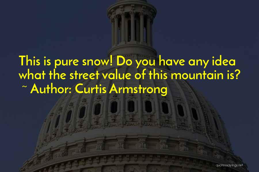 Curtis Armstrong Quotes: This Is Pure Snow! Do You Have Any Idea What The Street Value Of This Mountain Is?