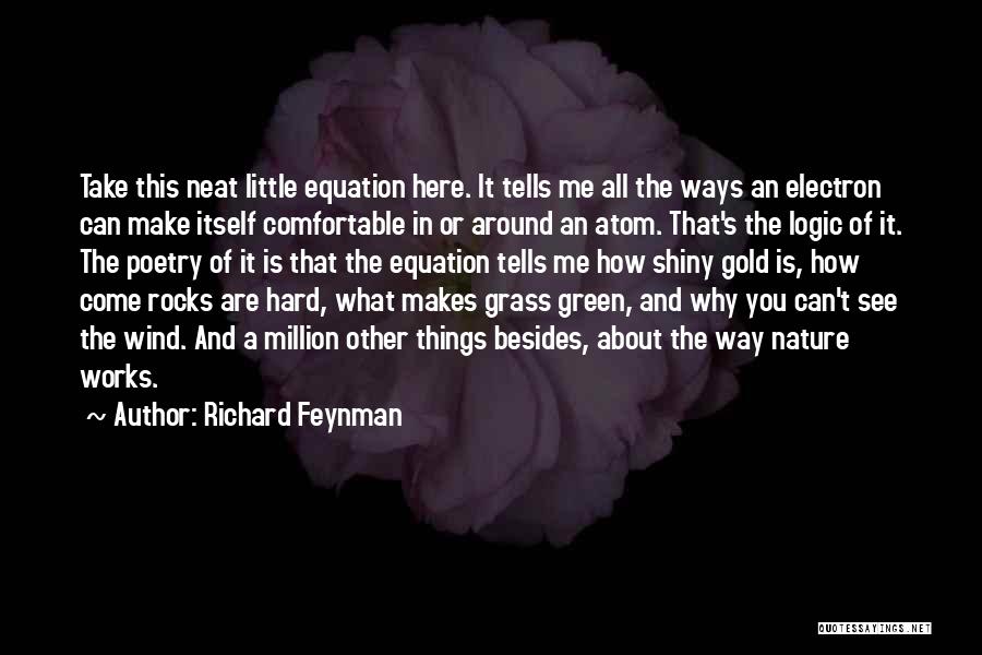 Richard Feynman Quotes: Take This Neat Little Equation Here. It Tells Me All The Ways An Electron Can Make Itself Comfortable In Or