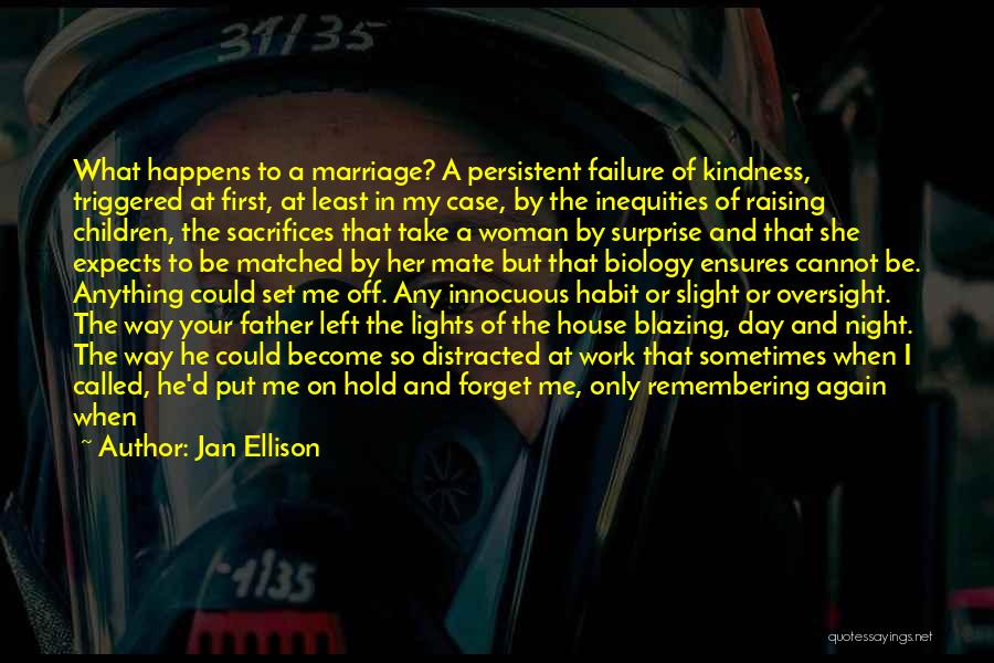 Jan Ellison Quotes: What Happens To A Marriage? A Persistent Failure Of Kindness, Triggered At First, At Least In My Case, By The