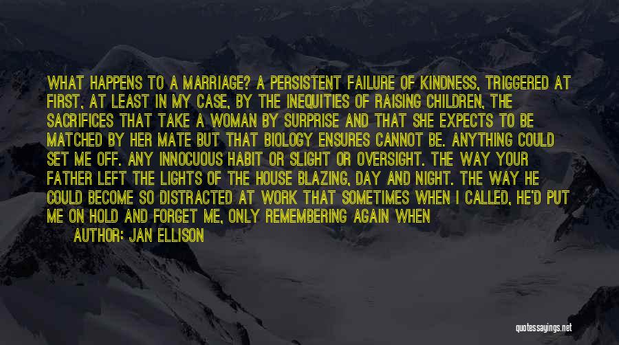 Jan Ellison Quotes: What Happens To A Marriage? A Persistent Failure Of Kindness, Triggered At First, At Least In My Case, By The