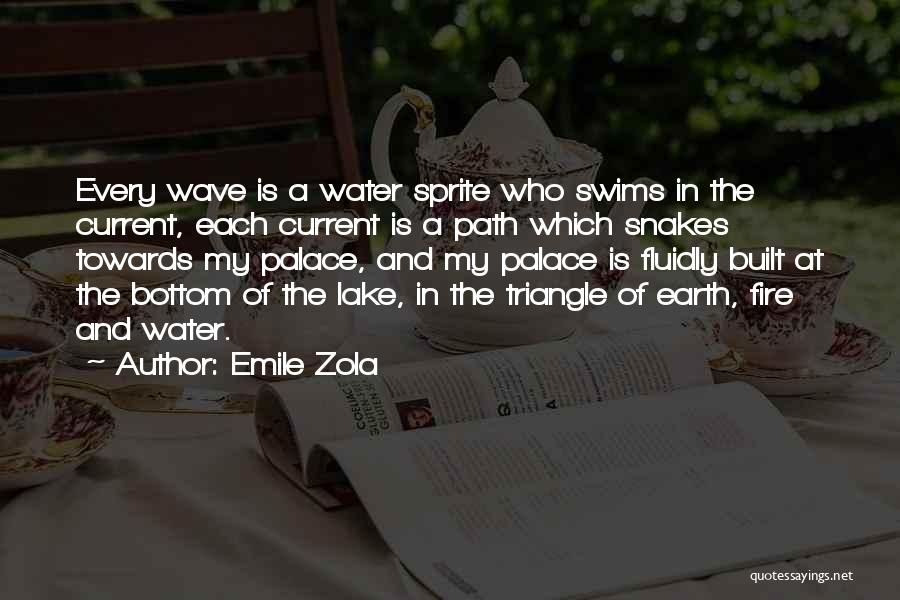 Emile Zola Quotes: Every Wave Is A Water Sprite Who Swims In The Current, Each Current Is A Path Which Snakes Towards My