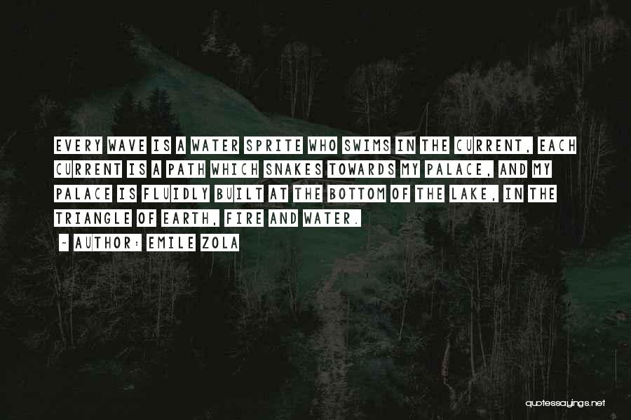 Emile Zola Quotes: Every Wave Is A Water Sprite Who Swims In The Current, Each Current Is A Path Which Snakes Towards My