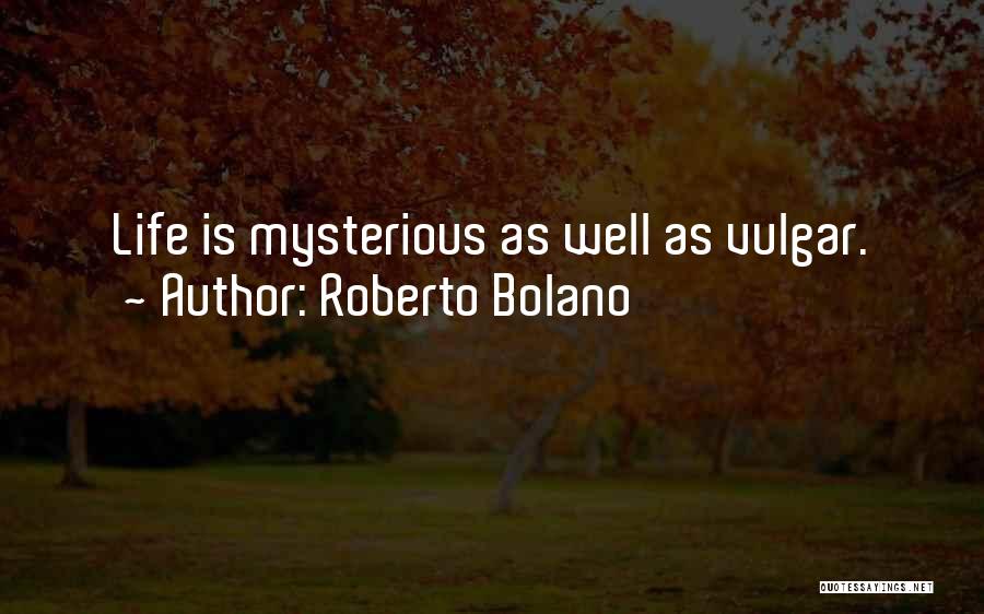 Roberto Bolano Quotes: Life Is Mysterious As Well As Vulgar.