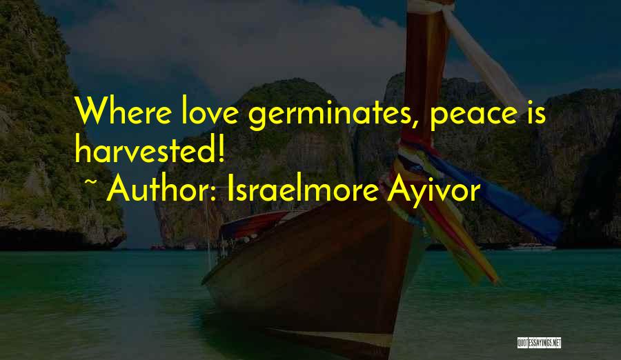 Israelmore Ayivor Quotes: Where Love Germinates, Peace Is Harvested!