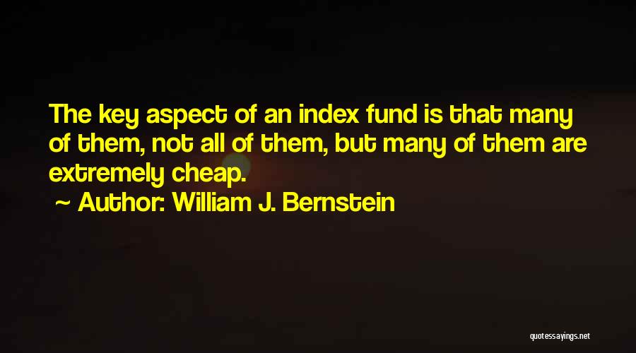 William J. Bernstein Quotes: The Key Aspect Of An Index Fund Is That Many Of Them, Not All Of Them, But Many Of Them