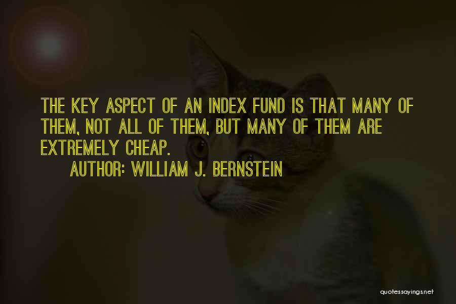 William J. Bernstein Quotes: The Key Aspect Of An Index Fund Is That Many Of Them, Not All Of Them, But Many Of Them