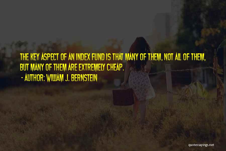 William J. Bernstein Quotes: The Key Aspect Of An Index Fund Is That Many Of Them, Not All Of Them, But Many Of Them