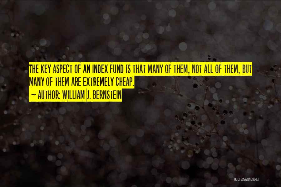 William J. Bernstein Quotes: The Key Aspect Of An Index Fund Is That Many Of Them, Not All Of Them, But Many Of Them