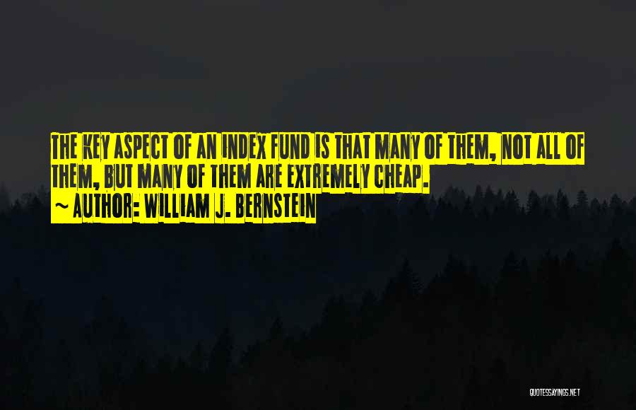 William J. Bernstein Quotes: The Key Aspect Of An Index Fund Is That Many Of Them, Not All Of Them, But Many Of Them