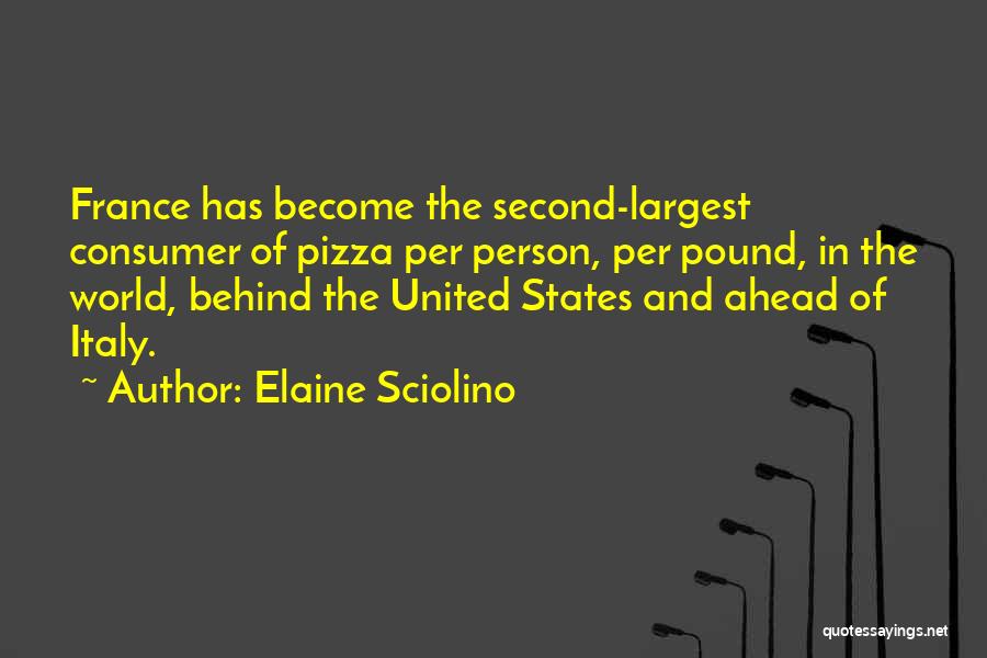 Elaine Sciolino Quotes: France Has Become The Second-largest Consumer Of Pizza Per Person, Per Pound, In The World, Behind The United States And