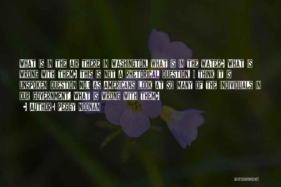 Peggy Noonan Quotes: What Is In The Air There In Washington, What Is In The Water? What Is Wrong With Them? This Is