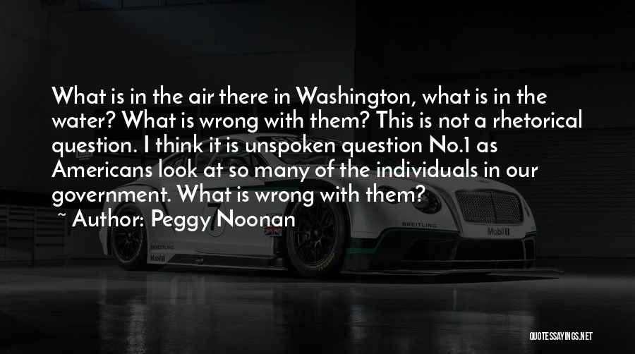 Peggy Noonan Quotes: What Is In The Air There In Washington, What Is In The Water? What Is Wrong With Them? This Is