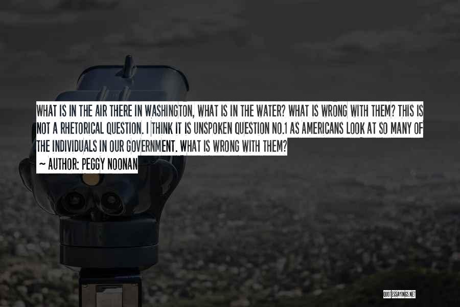 Peggy Noonan Quotes: What Is In The Air There In Washington, What Is In The Water? What Is Wrong With Them? This Is