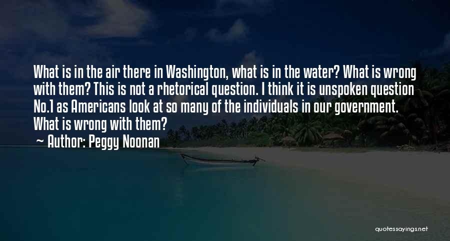 Peggy Noonan Quotes: What Is In The Air There In Washington, What Is In The Water? What Is Wrong With Them? This Is