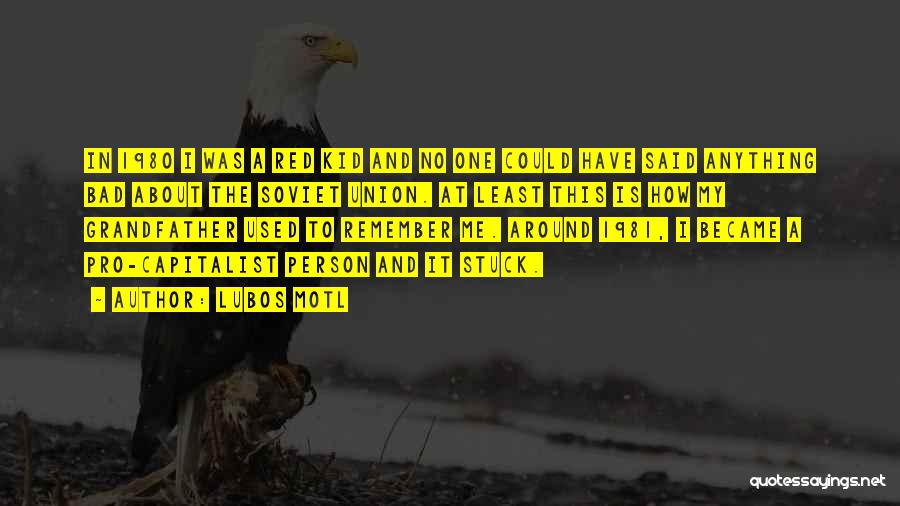 Lubos Motl Quotes: In 1980 I Was A Red Kid And No One Could Have Said Anything Bad About The Soviet Union. At