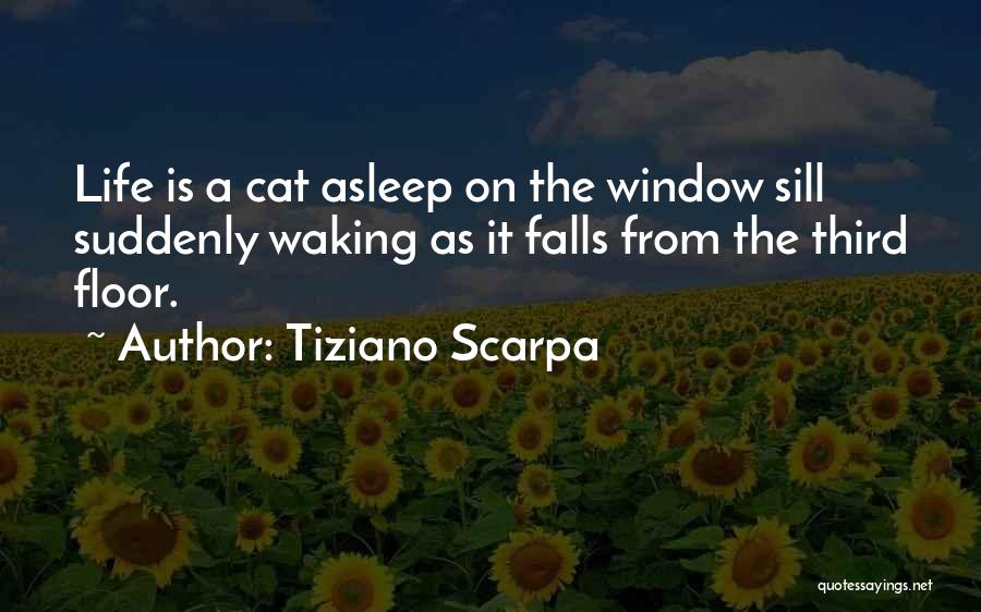 Tiziano Scarpa Quotes: Life Is A Cat Asleep On The Window Sill Suddenly Waking As It Falls From The Third Floor.