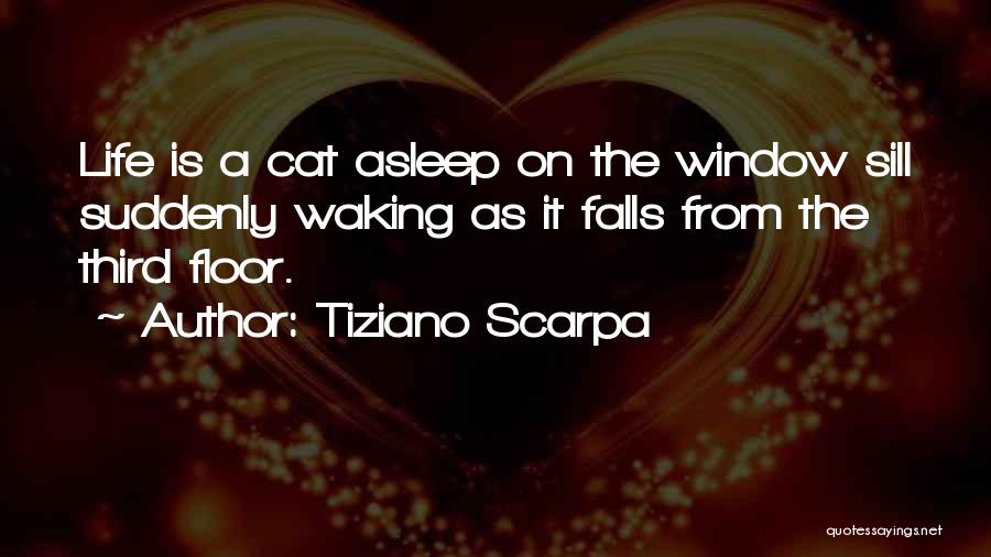 Tiziano Scarpa Quotes: Life Is A Cat Asleep On The Window Sill Suddenly Waking As It Falls From The Third Floor.