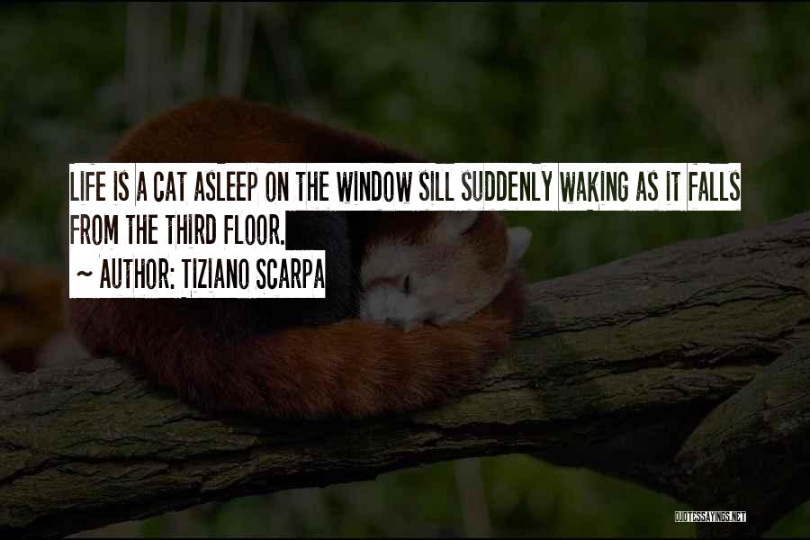Tiziano Scarpa Quotes: Life Is A Cat Asleep On The Window Sill Suddenly Waking As It Falls From The Third Floor.