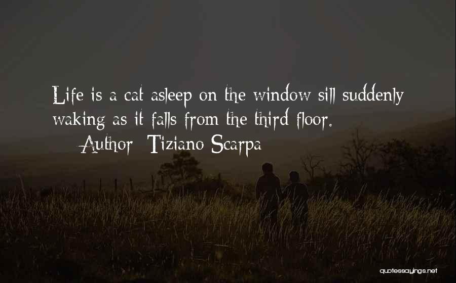 Tiziano Scarpa Quotes: Life Is A Cat Asleep On The Window Sill Suddenly Waking As It Falls From The Third Floor.