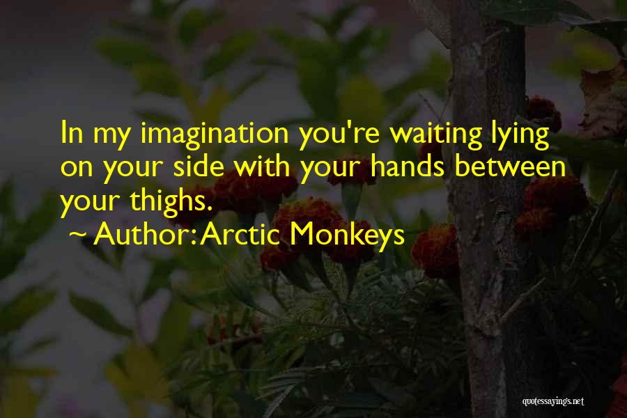 Arctic Monkeys Quotes: In My Imagination You're Waiting Lying On Your Side With Your Hands Between Your Thighs.