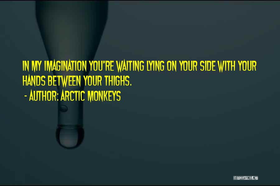 Arctic Monkeys Quotes: In My Imagination You're Waiting Lying On Your Side With Your Hands Between Your Thighs.