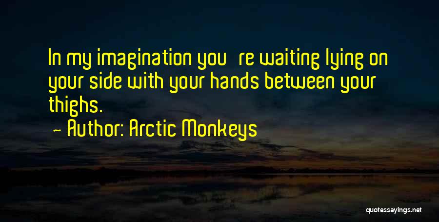 Arctic Monkeys Quotes: In My Imagination You're Waiting Lying On Your Side With Your Hands Between Your Thighs.