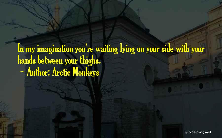 Arctic Monkeys Quotes: In My Imagination You're Waiting Lying On Your Side With Your Hands Between Your Thighs.