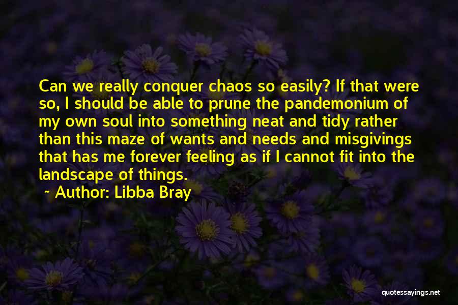 Libba Bray Quotes: Can We Really Conquer Chaos So Easily? If That Were So, I Should Be Able To Prune The Pandemonium Of