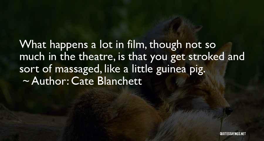 Cate Blanchett Quotes: What Happens A Lot In Film, Though Not So Much In The Theatre, Is That You Get Stroked And Sort