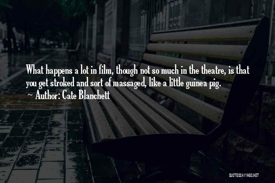 Cate Blanchett Quotes: What Happens A Lot In Film, Though Not So Much In The Theatre, Is That You Get Stroked And Sort