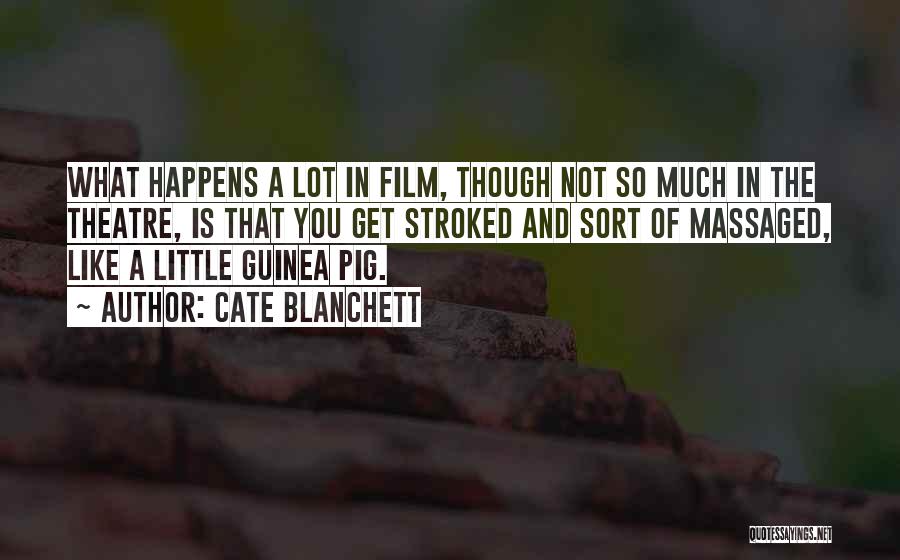 Cate Blanchett Quotes: What Happens A Lot In Film, Though Not So Much In The Theatre, Is That You Get Stroked And Sort