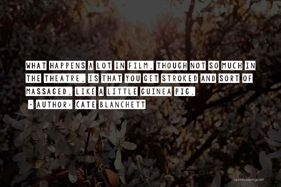 Cate Blanchett Quotes: What Happens A Lot In Film, Though Not So Much In The Theatre, Is That You Get Stroked And Sort