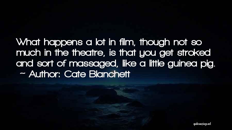 Cate Blanchett Quotes: What Happens A Lot In Film, Though Not So Much In The Theatre, Is That You Get Stroked And Sort