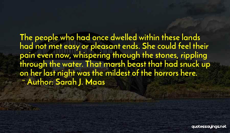 Sarah J. Maas Quotes: The People Who Had Once Dwelled Within These Lands Had Not Met Easy Or Pleasant Ends. She Could Feel Their