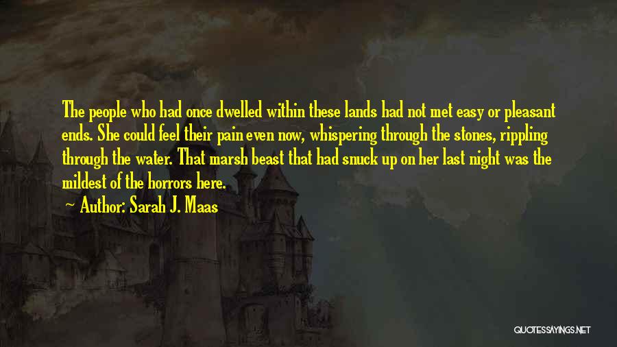 Sarah J. Maas Quotes: The People Who Had Once Dwelled Within These Lands Had Not Met Easy Or Pleasant Ends. She Could Feel Their