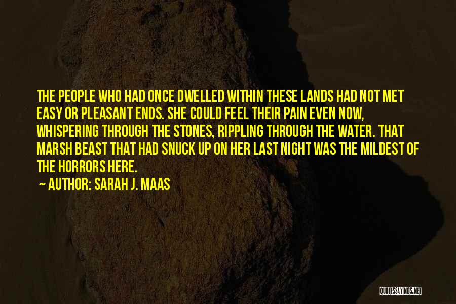 Sarah J. Maas Quotes: The People Who Had Once Dwelled Within These Lands Had Not Met Easy Or Pleasant Ends. She Could Feel Their
