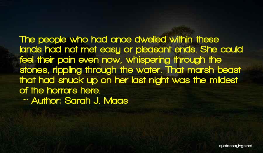 Sarah J. Maas Quotes: The People Who Had Once Dwelled Within These Lands Had Not Met Easy Or Pleasant Ends. She Could Feel Their