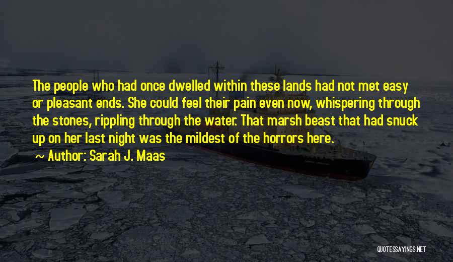 Sarah J. Maas Quotes: The People Who Had Once Dwelled Within These Lands Had Not Met Easy Or Pleasant Ends. She Could Feel Their