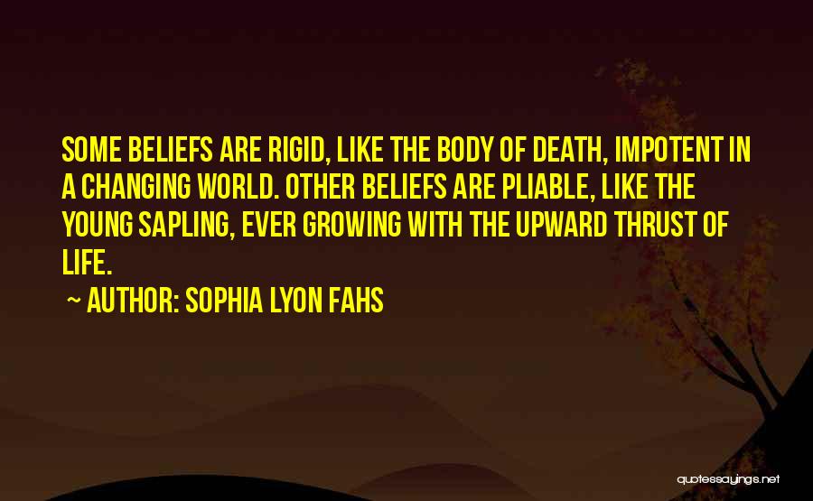 Sophia Lyon Fahs Quotes: Some Beliefs Are Rigid, Like The Body Of Death, Impotent In A Changing World. Other Beliefs Are Pliable, Like The