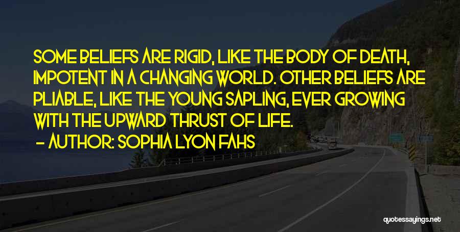 Sophia Lyon Fahs Quotes: Some Beliefs Are Rigid, Like The Body Of Death, Impotent In A Changing World. Other Beliefs Are Pliable, Like The